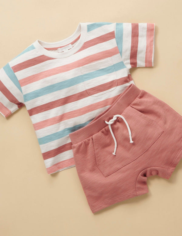 T Shirt and Short Set - Terra Cotta