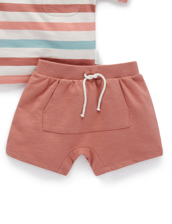 T Shirt and Short Set - Terra Cotta