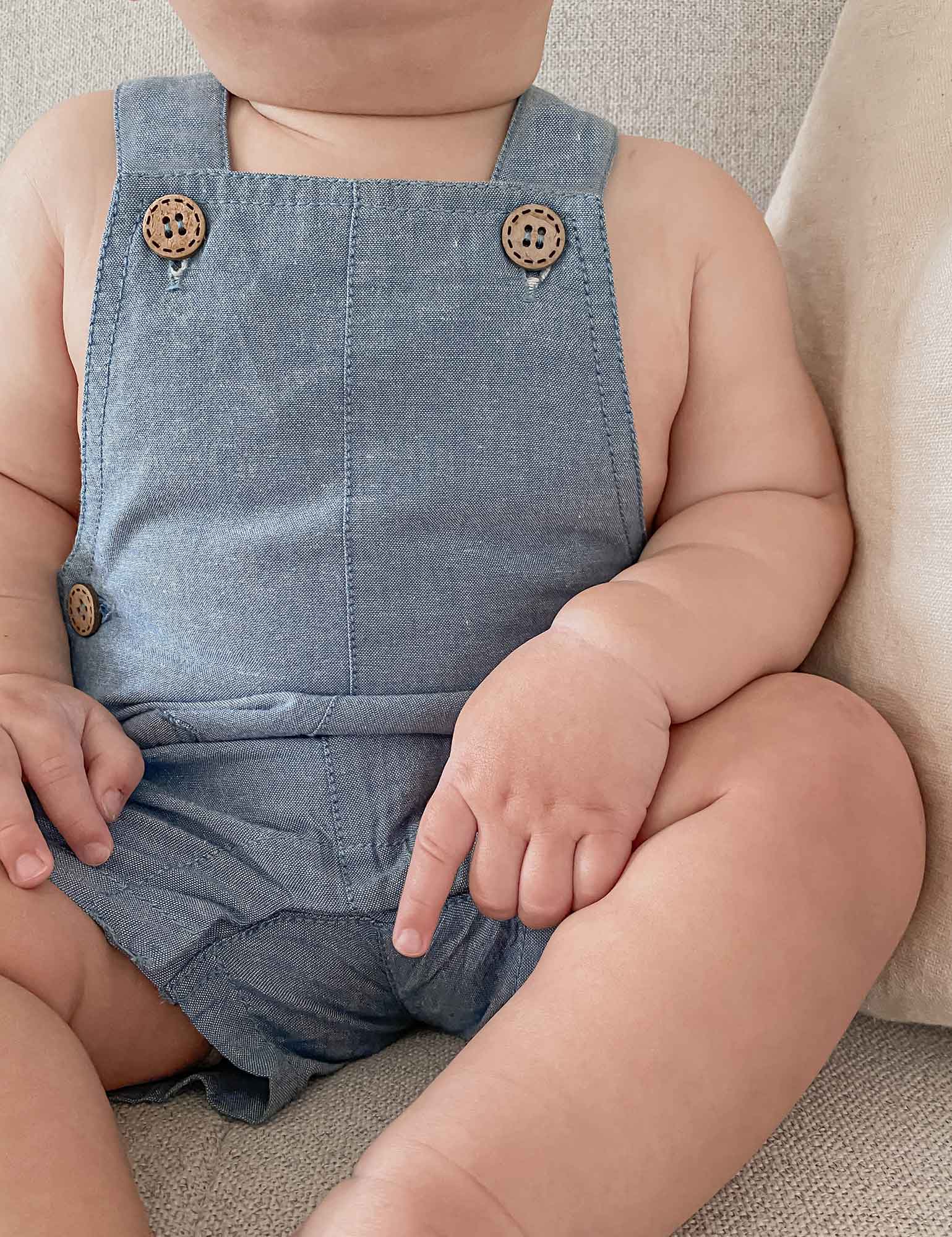 Chambray Overalls - Faded Blue Chambray
