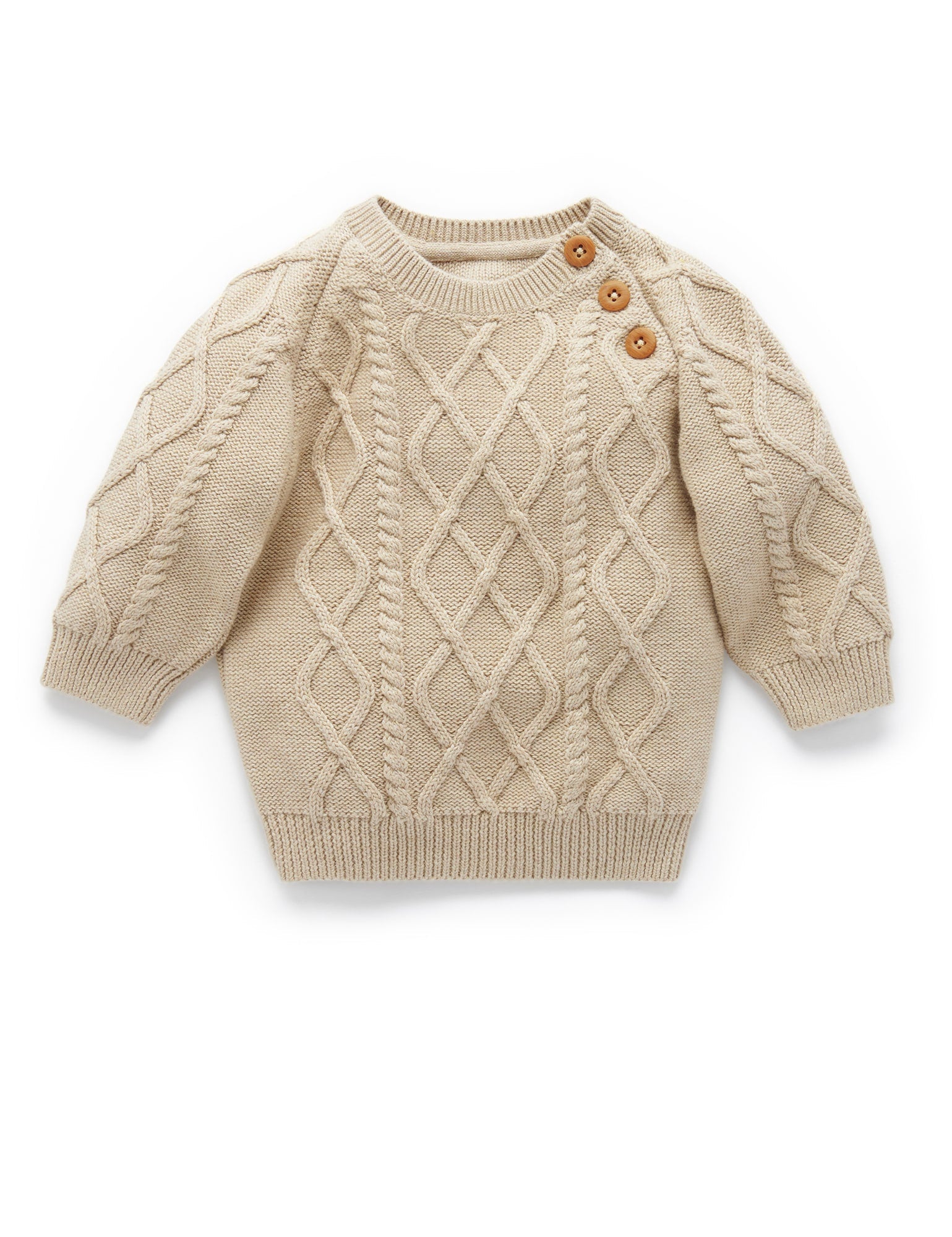 Cable Jumper - Almond Melange