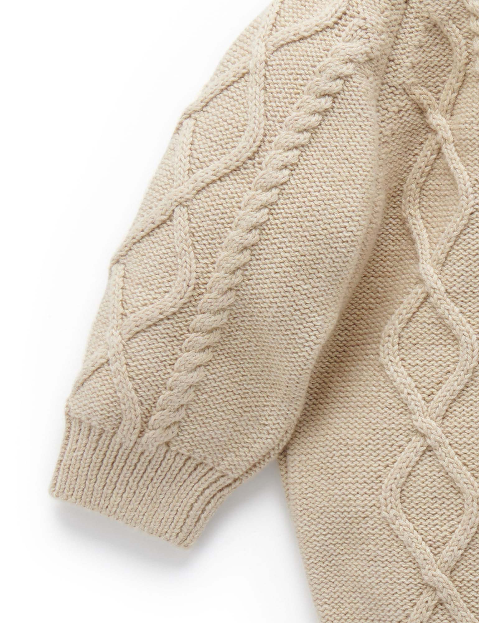 Cable Jumper - Almond Melange