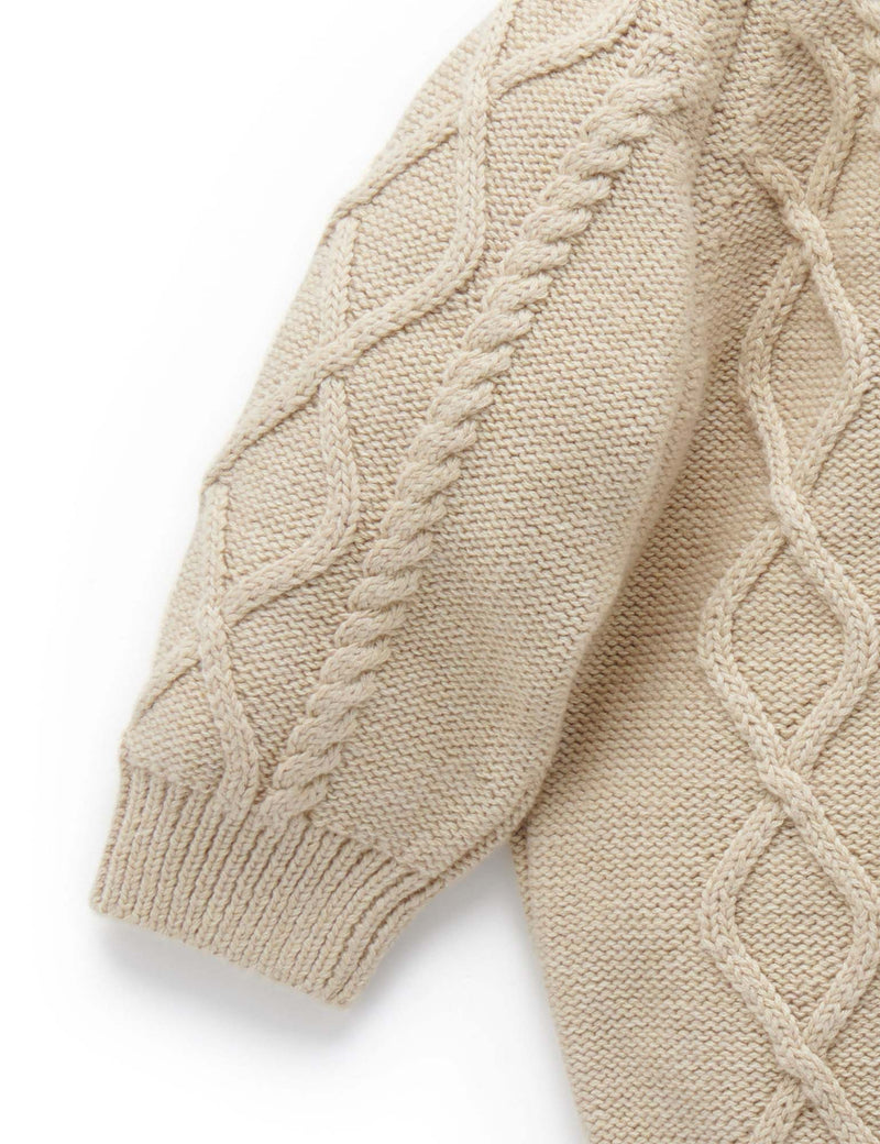 Cable Jumper - Almond Melange
