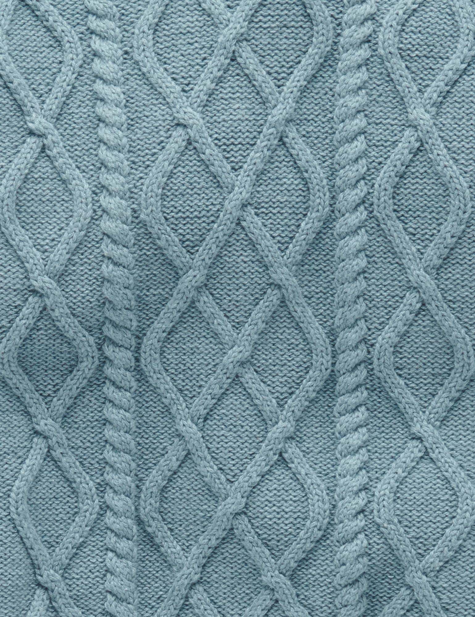 Cable Jumper - Dusty Blue Melange