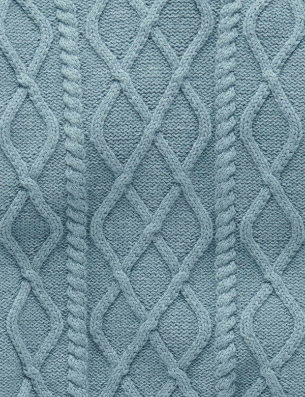 Cable Jumper - Dusty Blue Melange