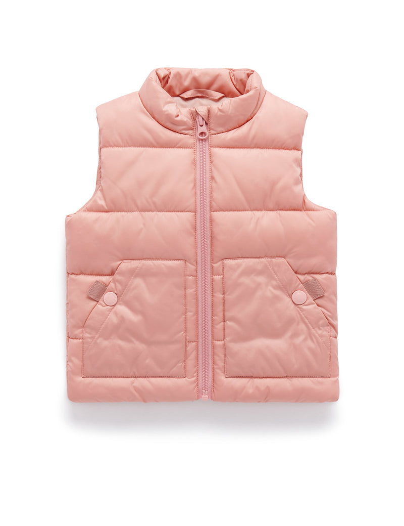 Shower Proof Padded Vest - Nectarine