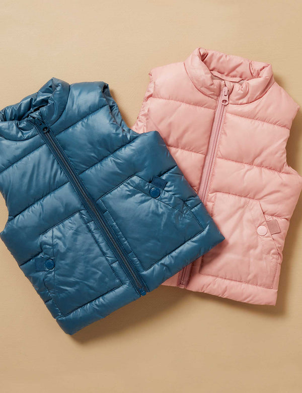 Shower Proof Padded Vest - Nectarine