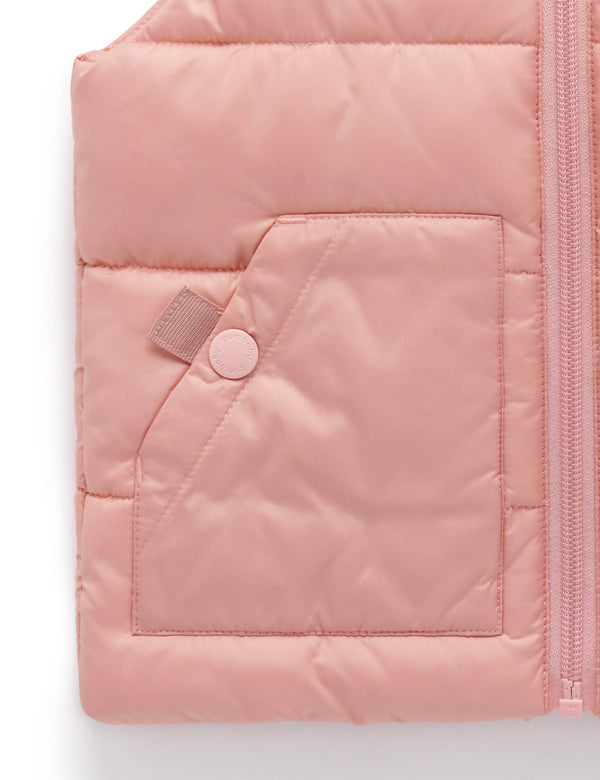 Shower Proof Padded Vest - Nectarine