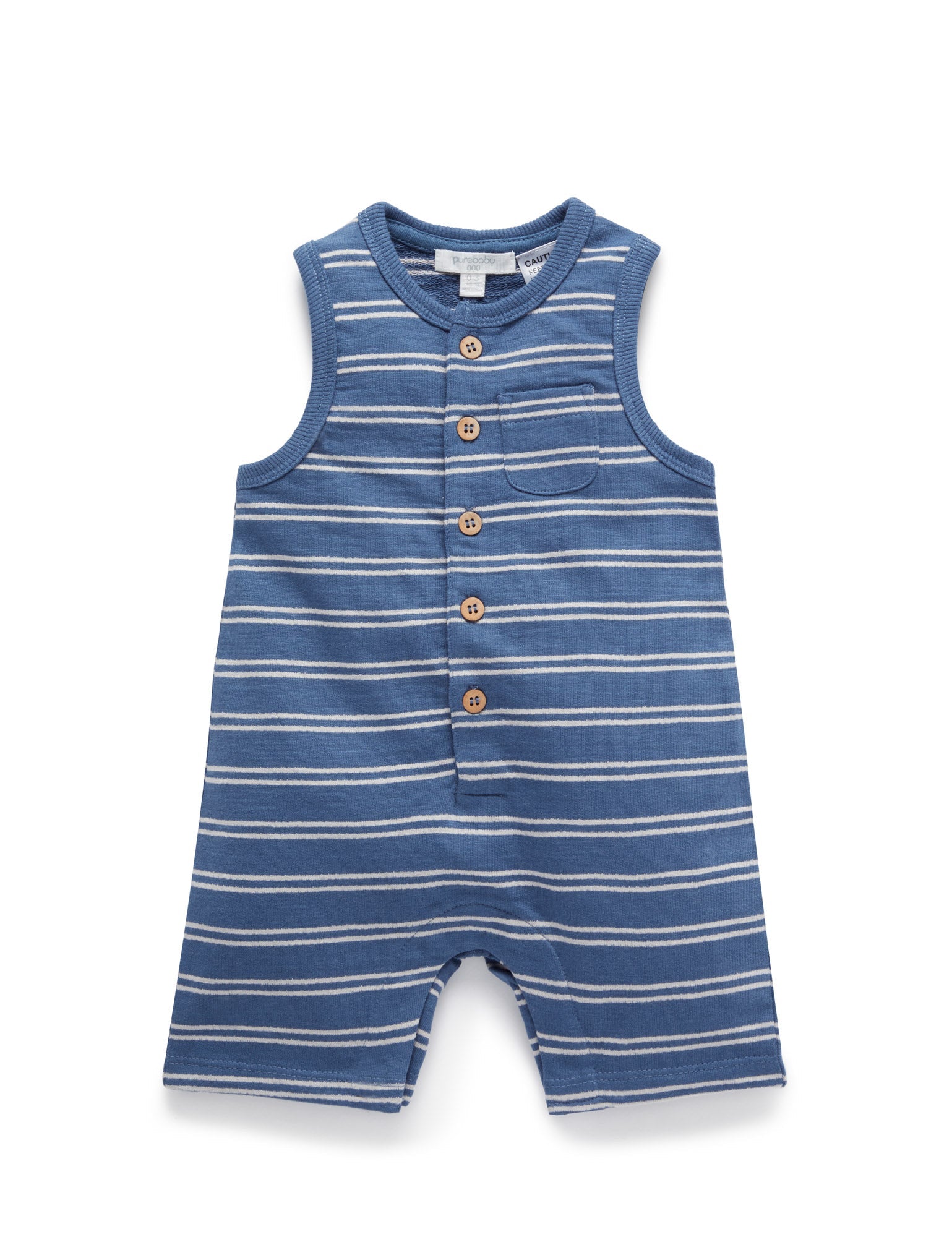 Beach Time Onesie - Deep Sea Stripe