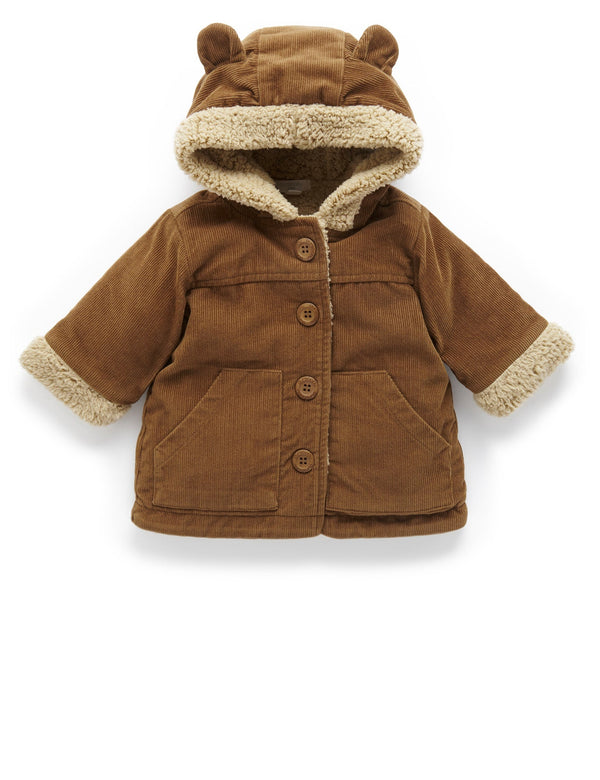 Corduroy Hooded Jacket - Acorn