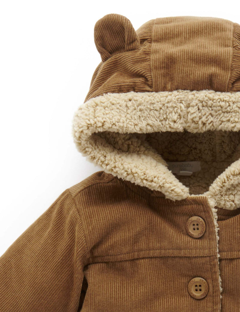 Corduroy Hooded Jacket - Acorn