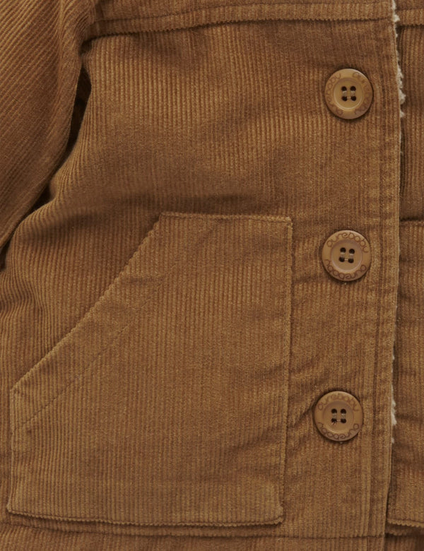 Corduroy Hooded Jacket - Acorn