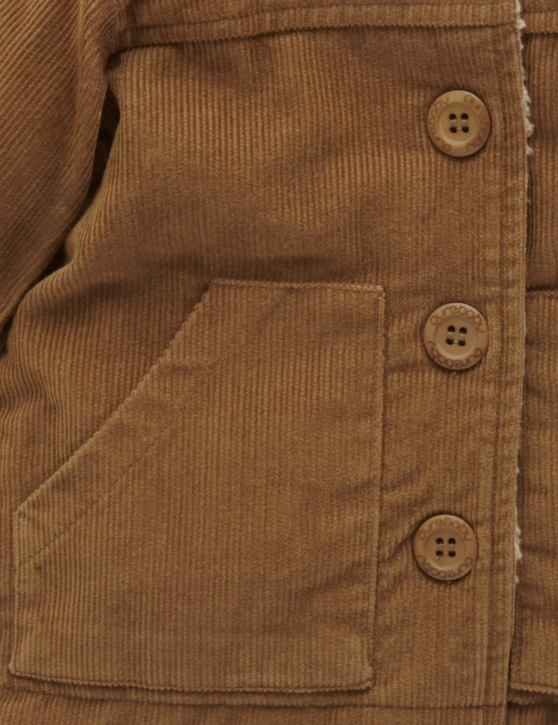 Corduroy Hooded Jacket - Acorn