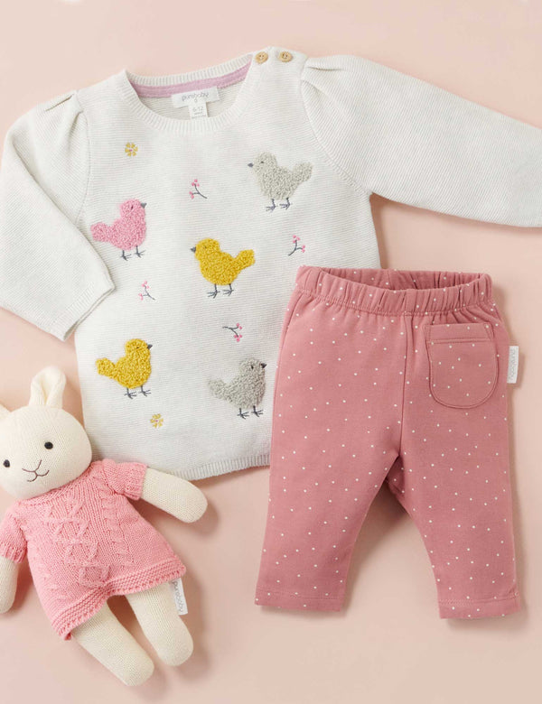 Thick Leggings with Pocket - Plum Mini Spot