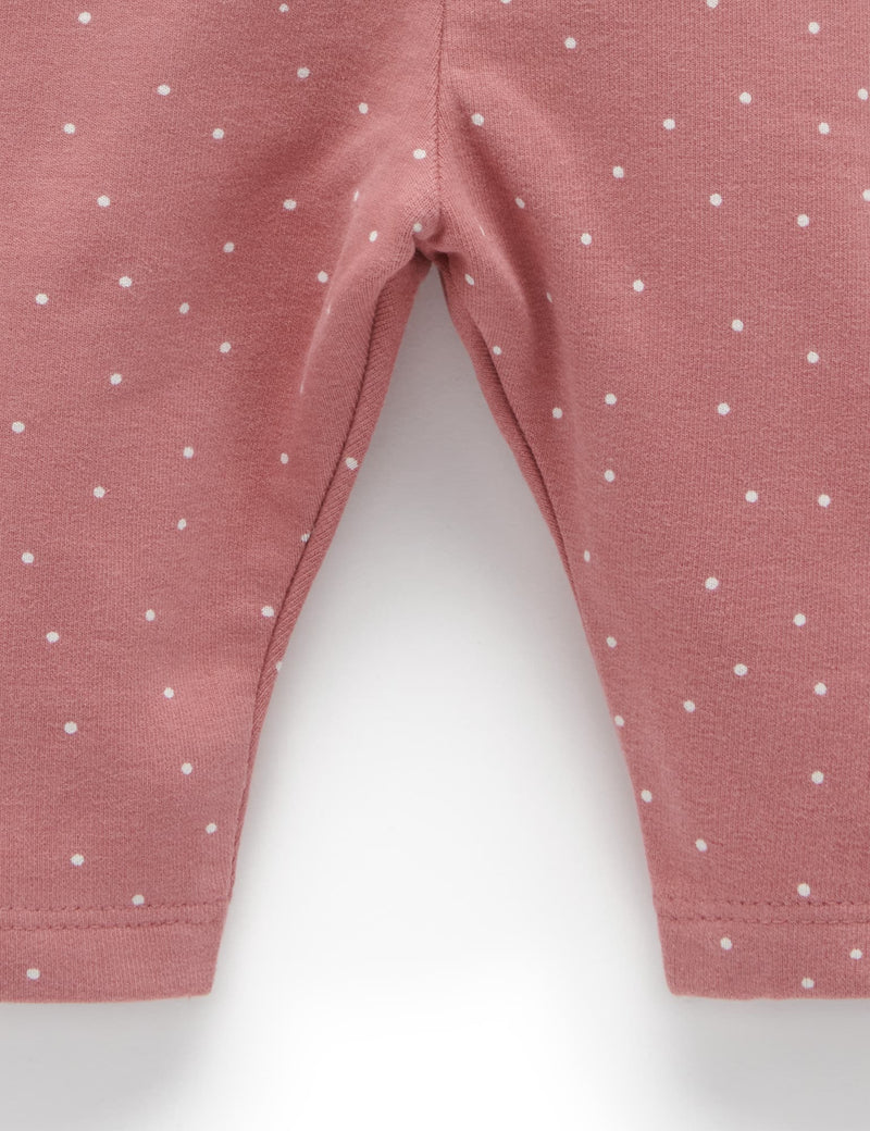 Thick Leggings with Pocket - Plum Mini Spot
