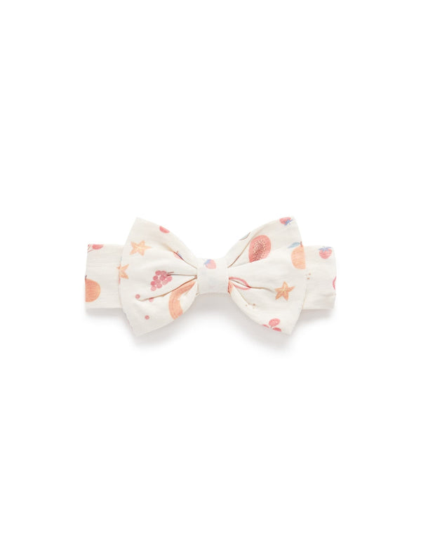 Bow Headband - Tropical Fruits Print