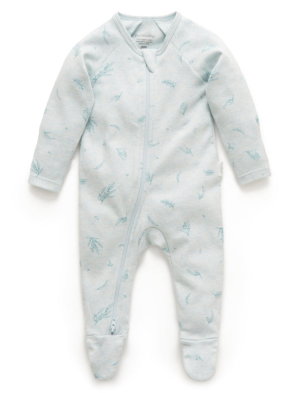 Zip Growsuit - Mint Eucalyptus