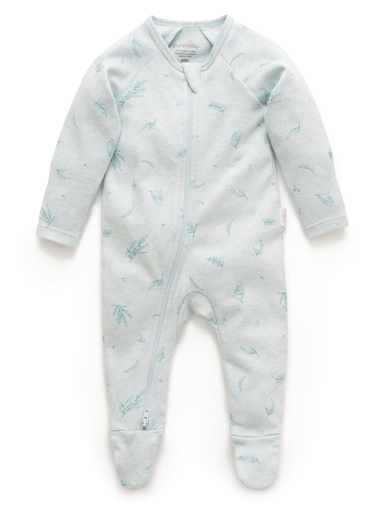 Zip Growsuit - Mint Eucalyptus