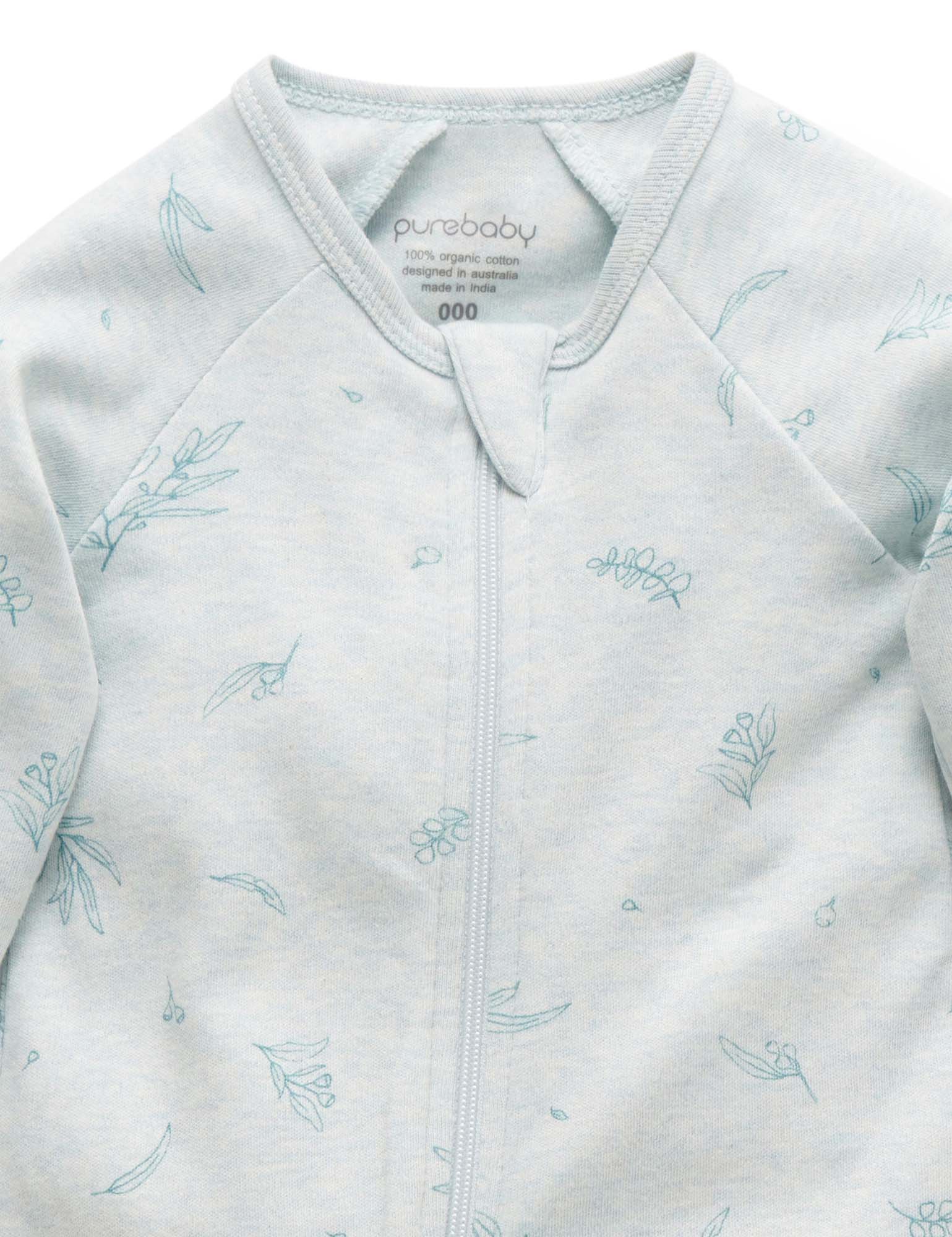 Zip Growsuit - Mint Eucalyptus