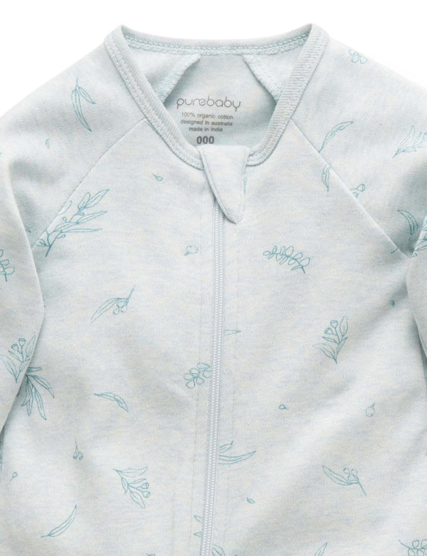 Zip Growsuit - Mint Eucalyptus