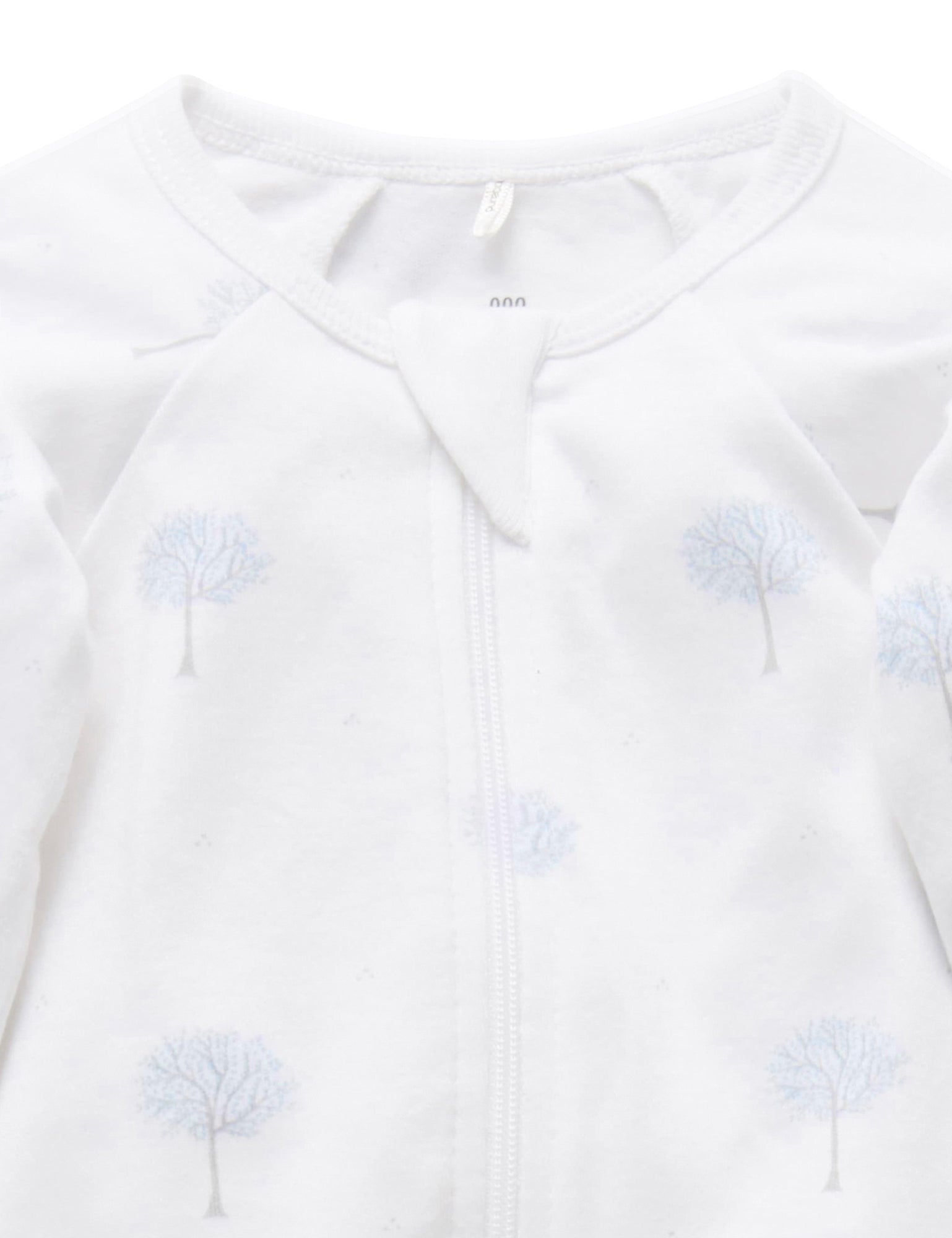 Zip Growsuit - Pale Blue Tree