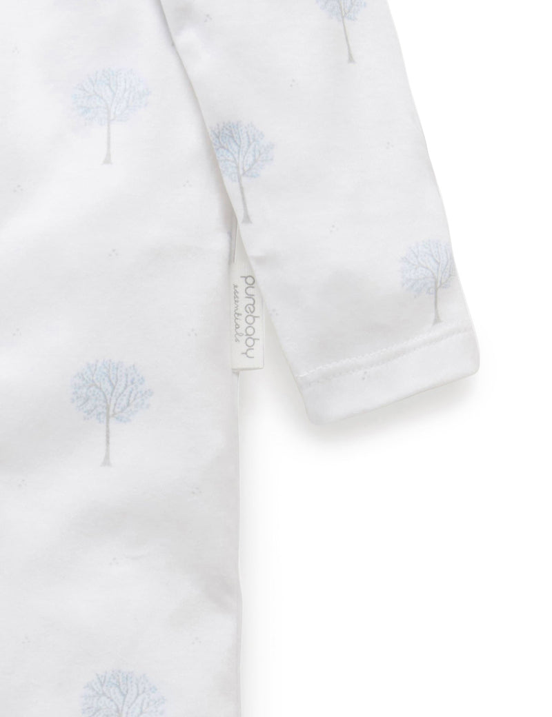 Zip Growsuit - Pale Blue Tree