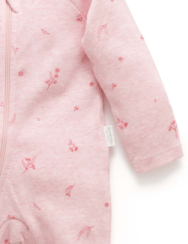 Zip Growsuit - Peony Blossom