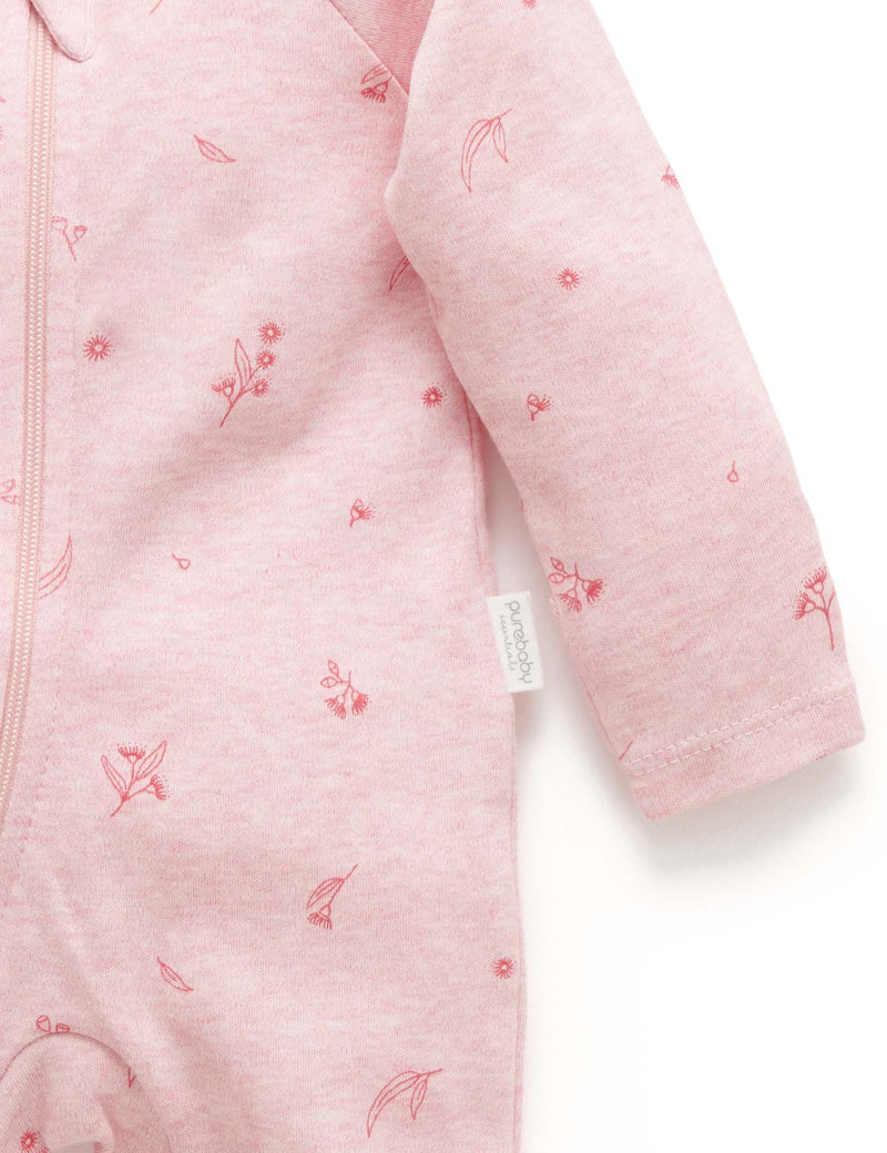 Zip Growsuit - Peony Blossom