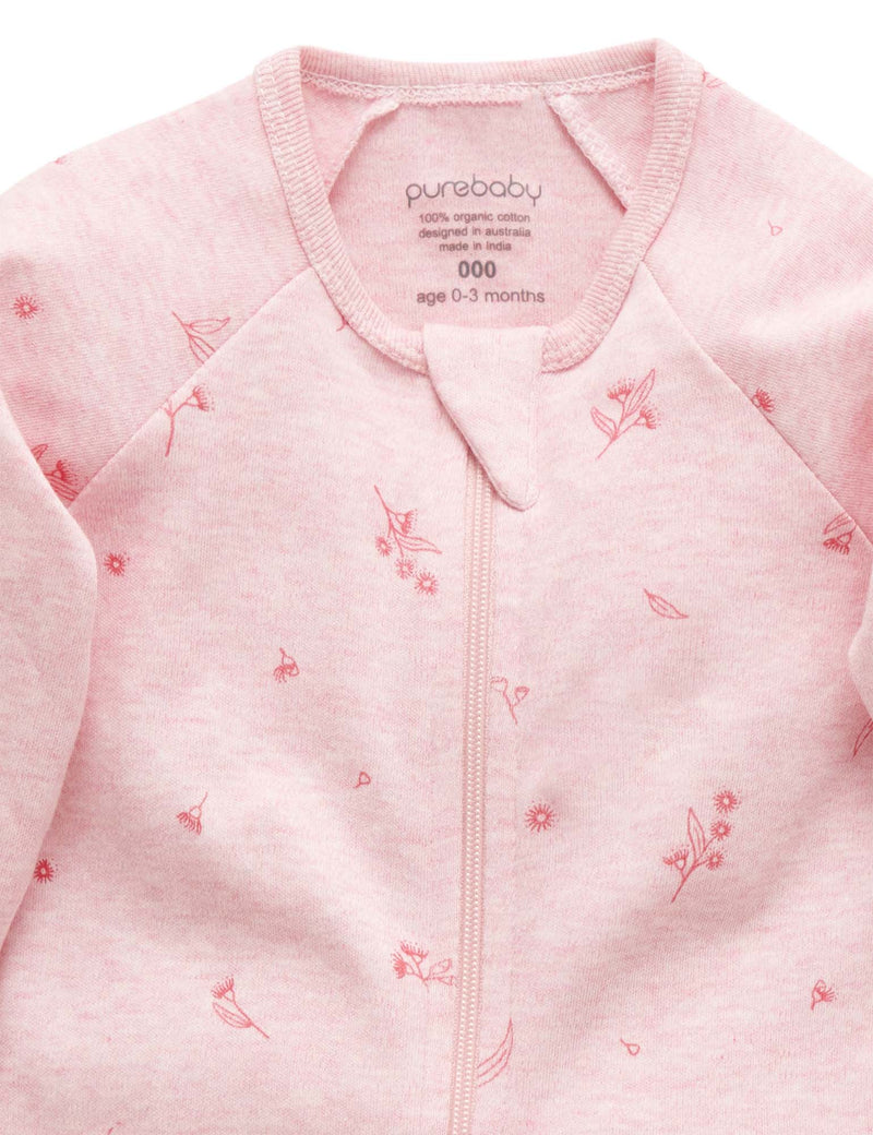 Zip Growsuit - Peony Blossom