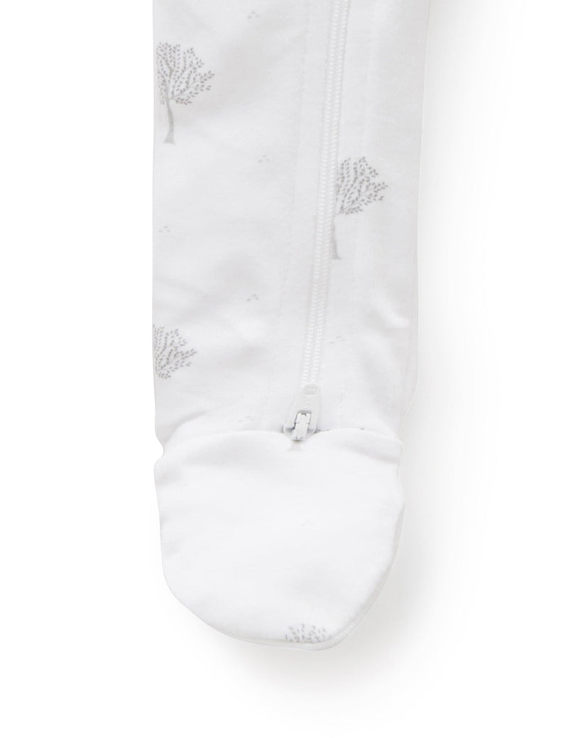 Zip Growsuit - Pale Grey Tree