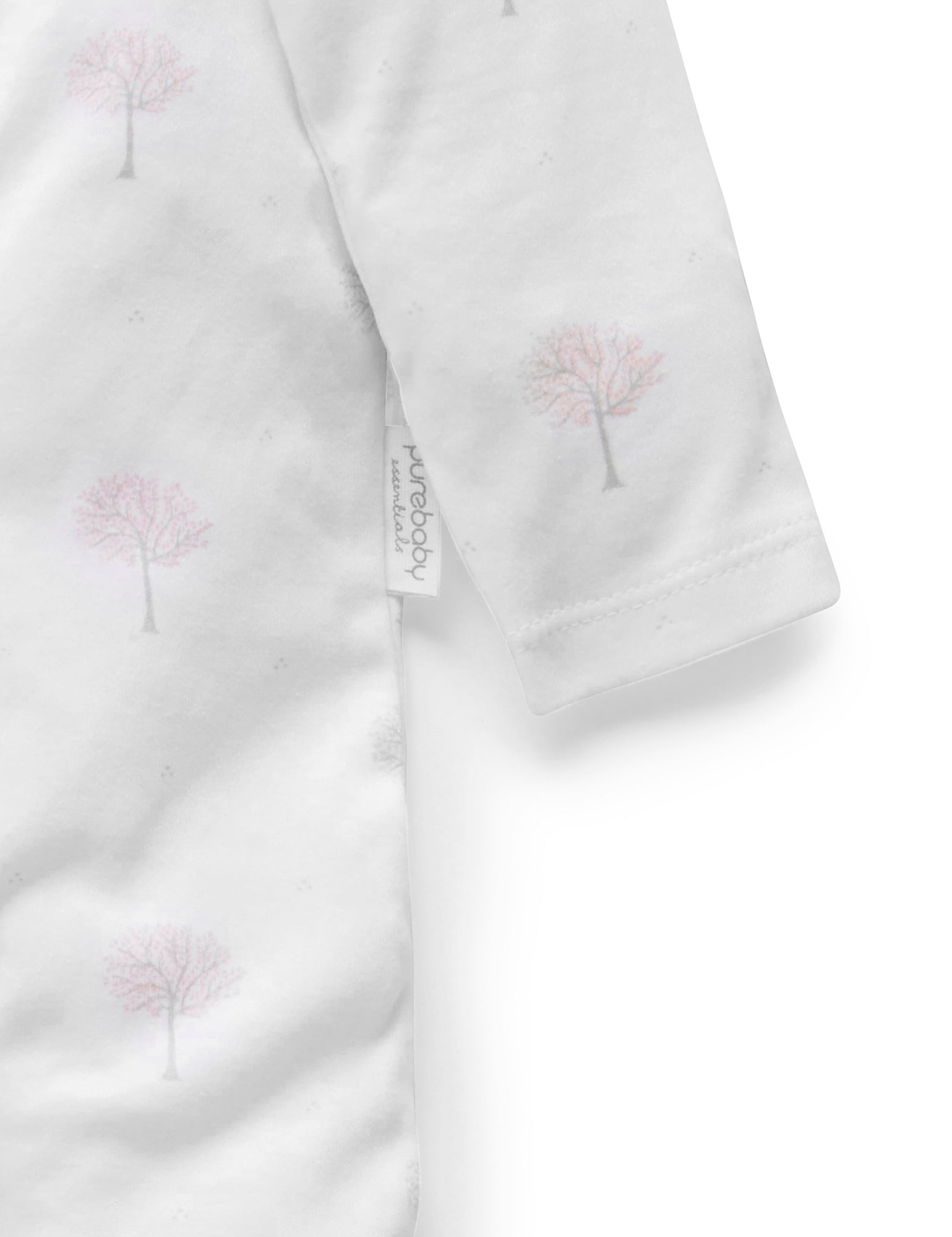 Zip Growsuit - Pale Pink Tree