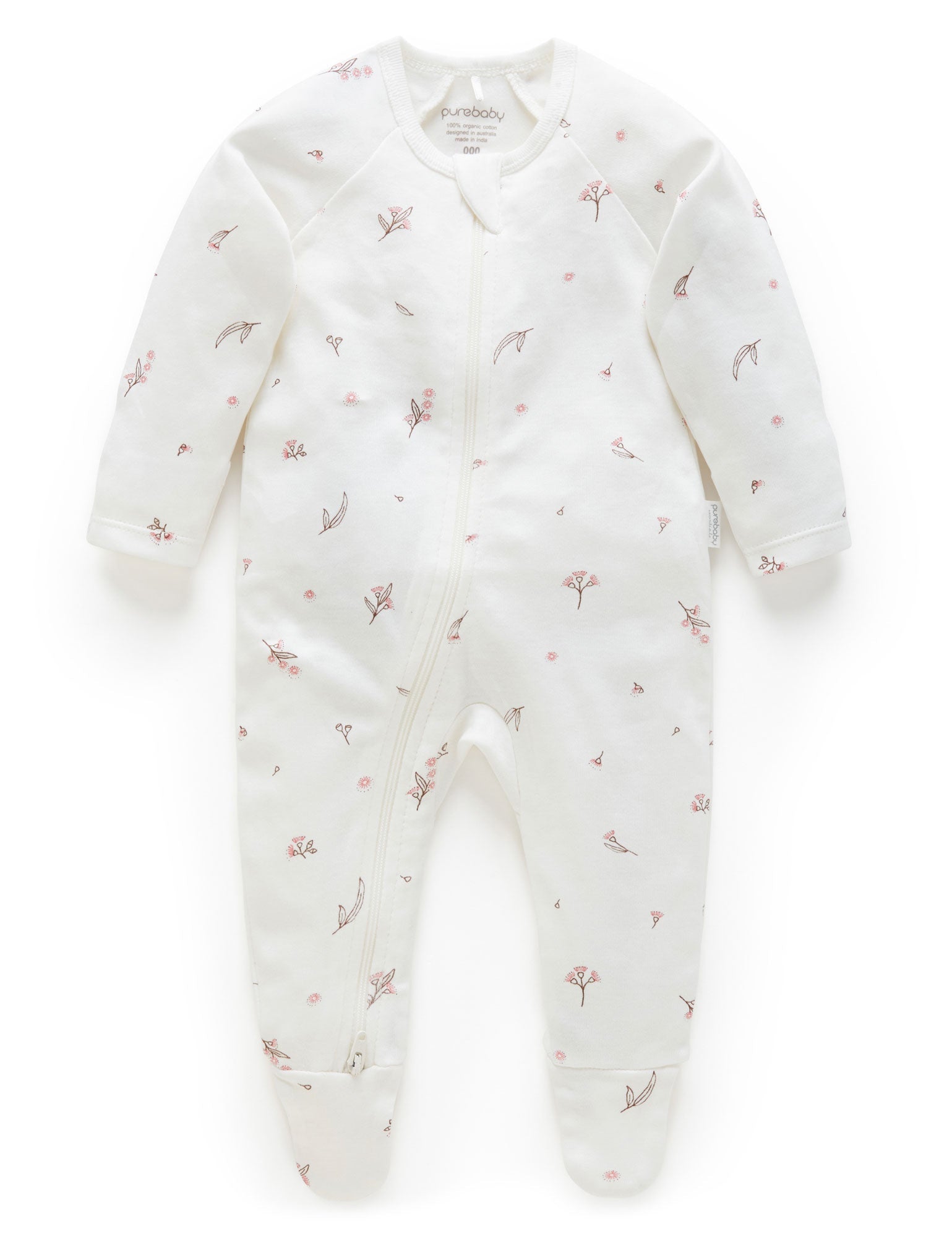 Zip Growsuit - Vanilla Blossom