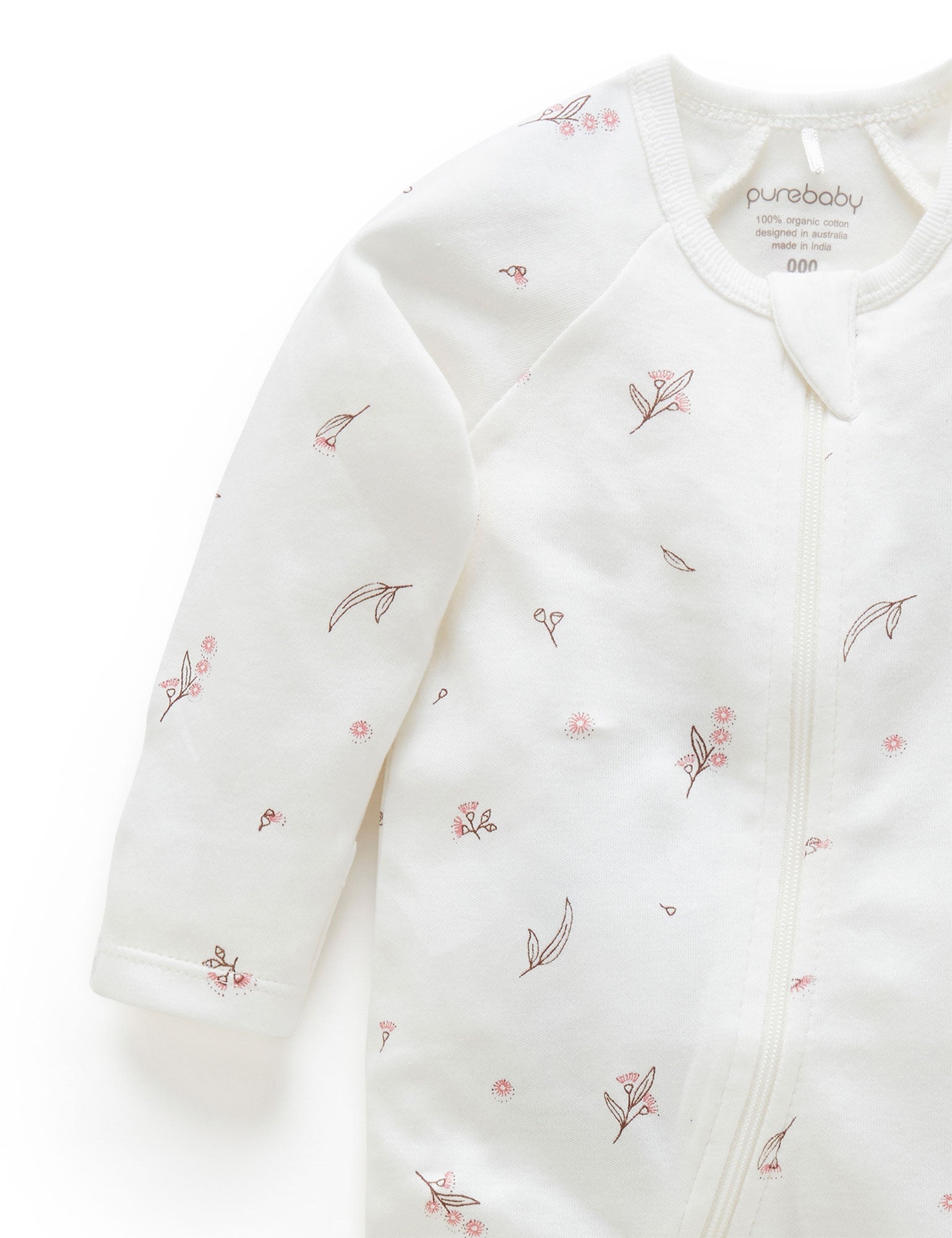 Zip Growsuit - Vanilla Blossom