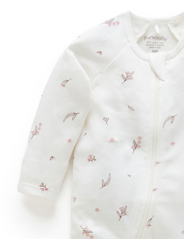 Zip Growsuit - Vanilla Blossom