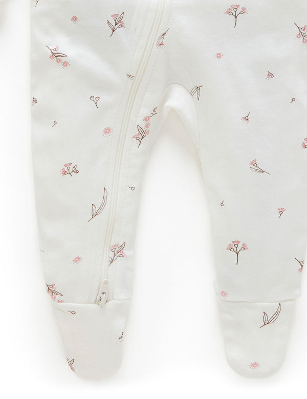 Zip Growsuit - Vanilla Blossom