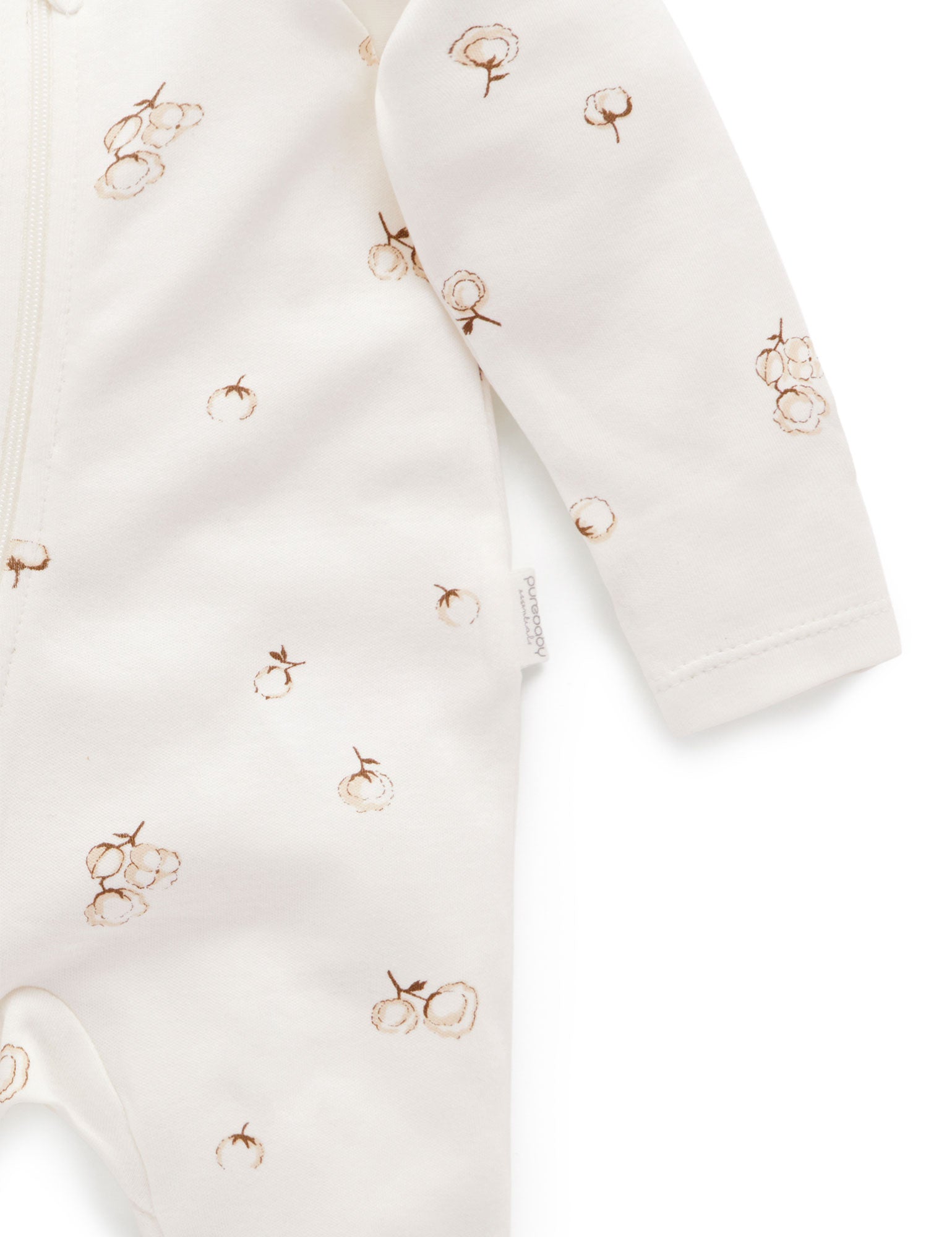Zip Growsuit - Vanilla Cottonbud