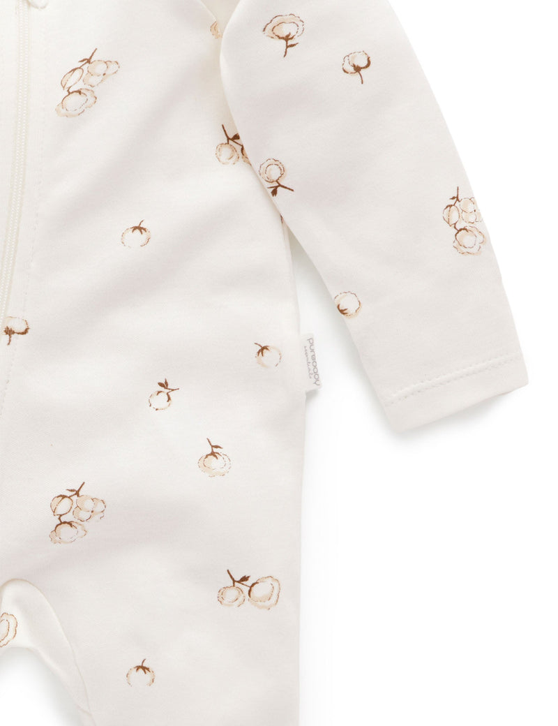 Zip Growsuit - Vanilla Cottonbud