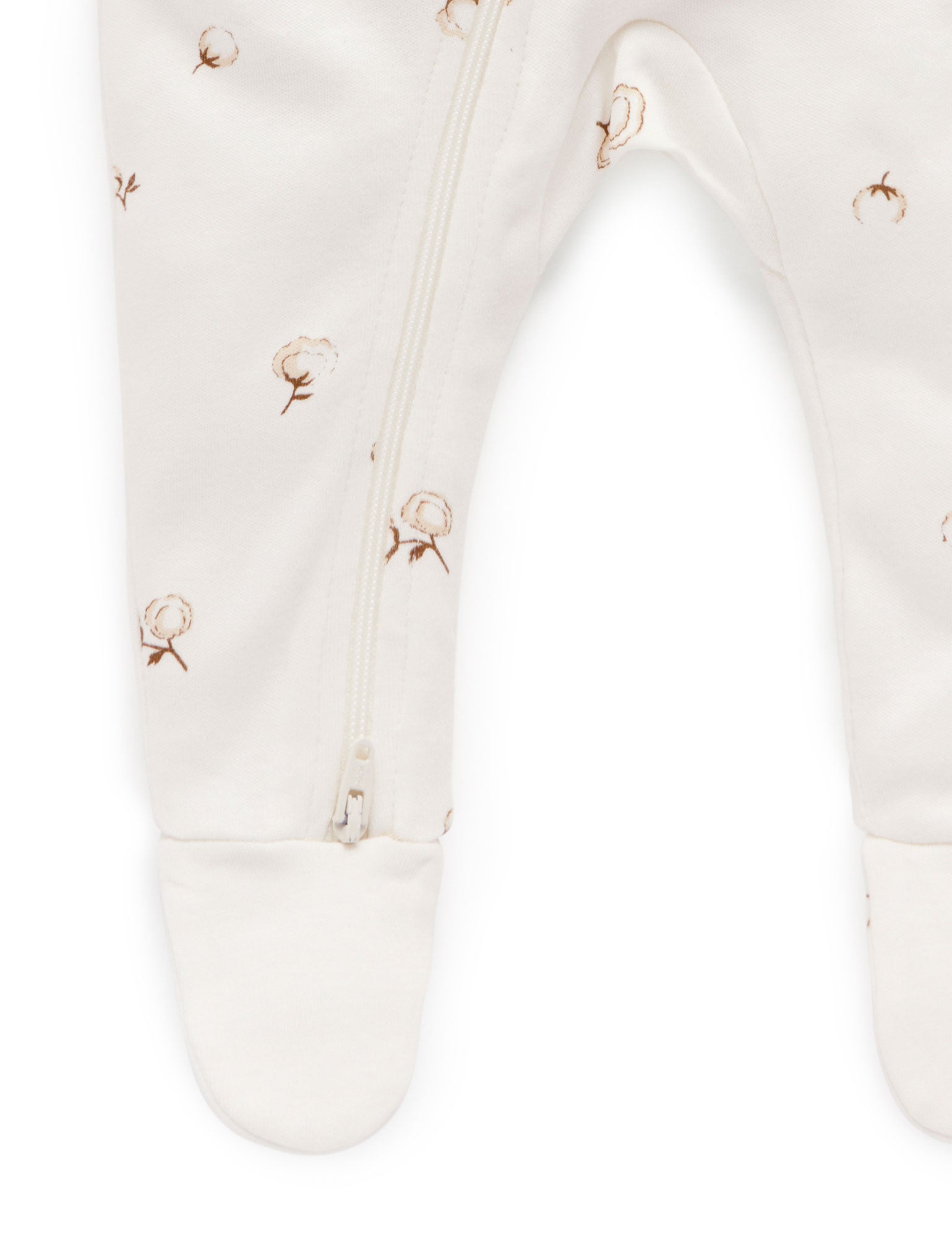 Zip Growsuit - Vanilla Cottonbud
