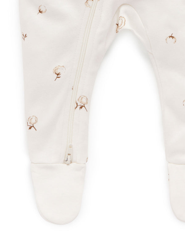 Zip Growsuit - Vanilla Cottonbud