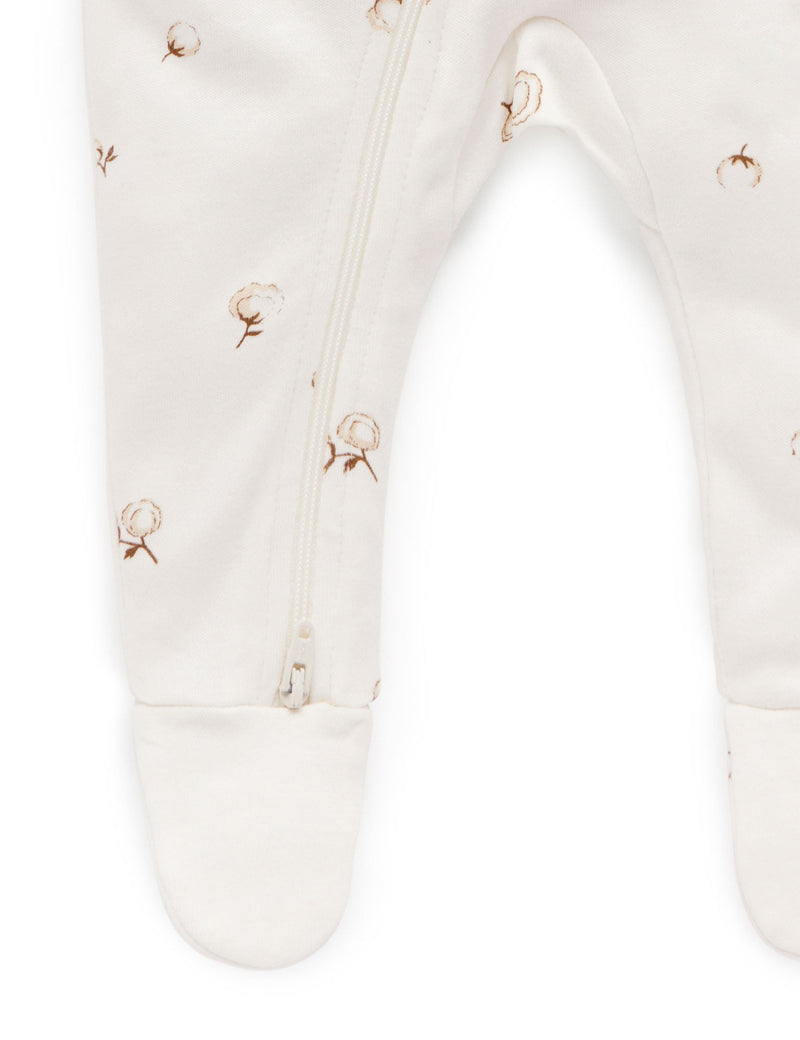 Zip Growsuit - Vanilla Cottonbud