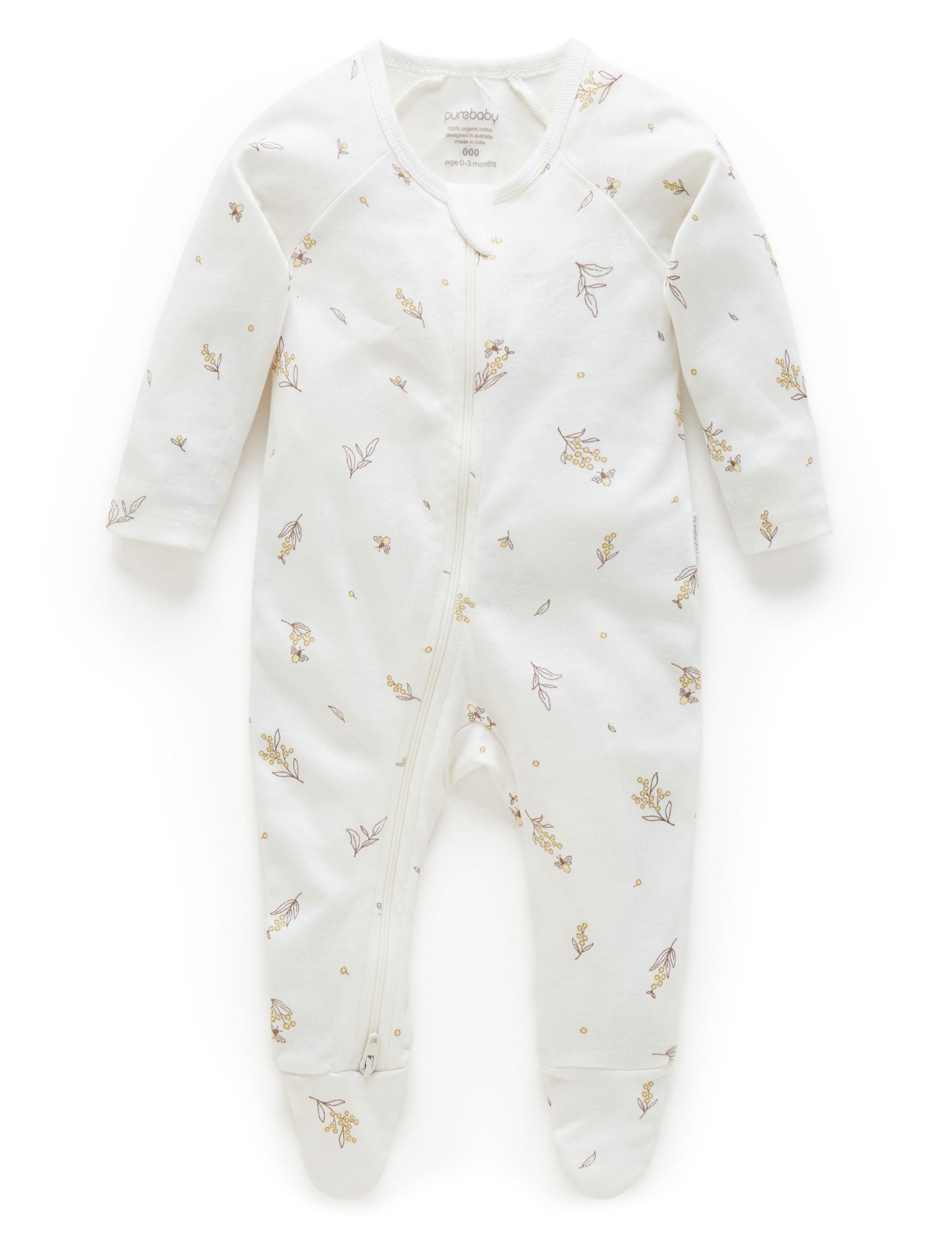 Zip Growsuit - Vanilla Wattle Bee