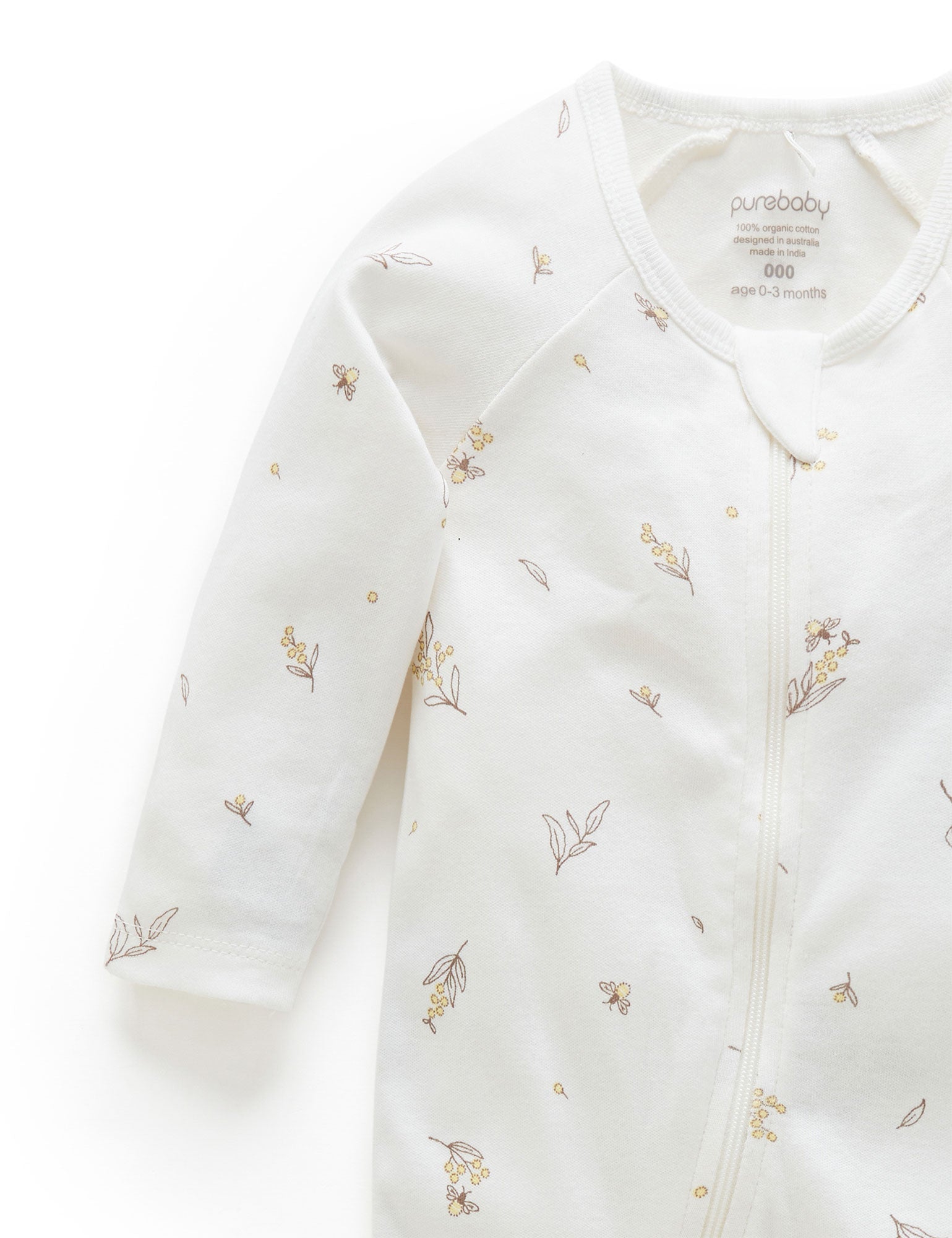 Zip Growsuit - Vanilla Wattle Bee