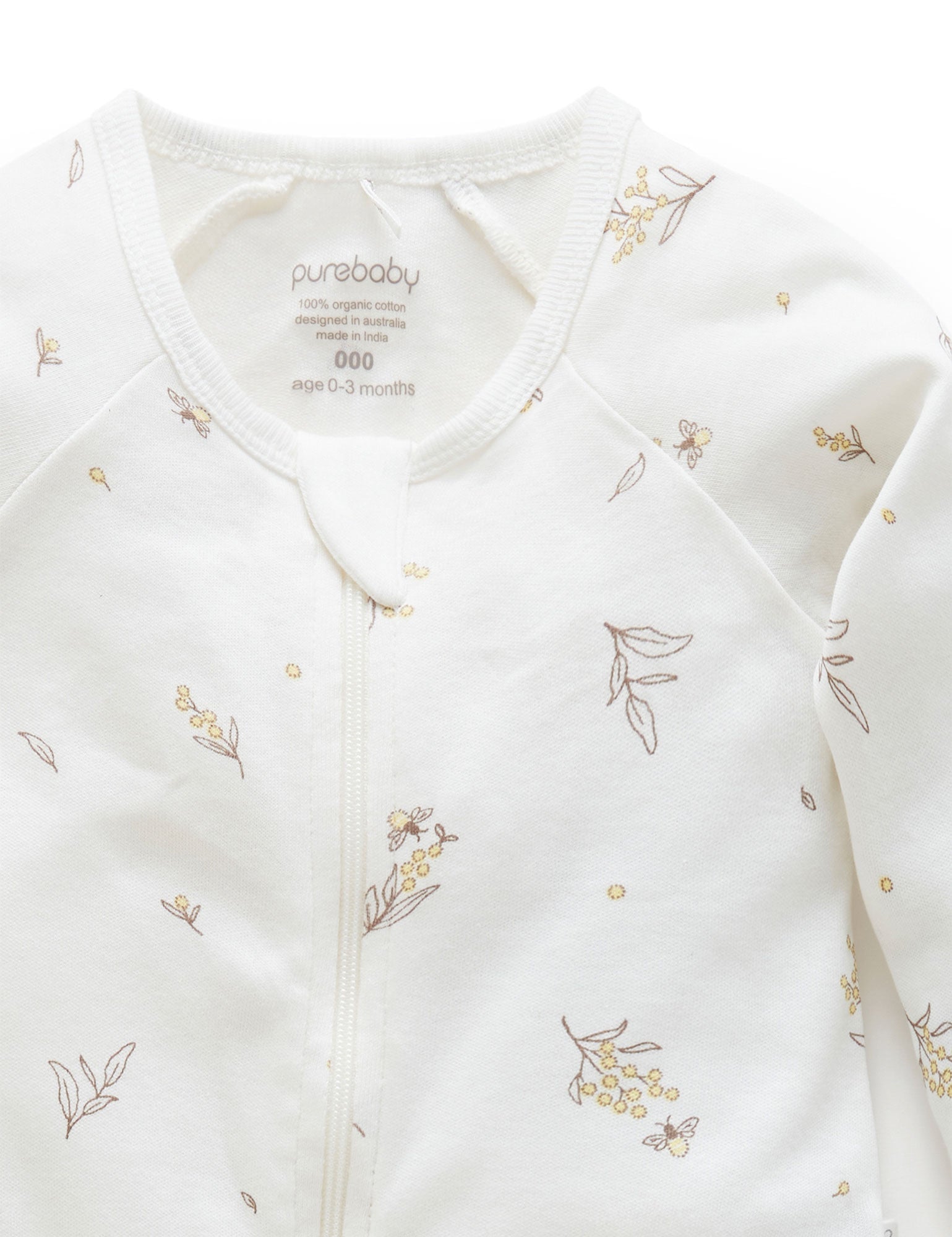 Zip Growsuit - Vanilla Wattle Bee