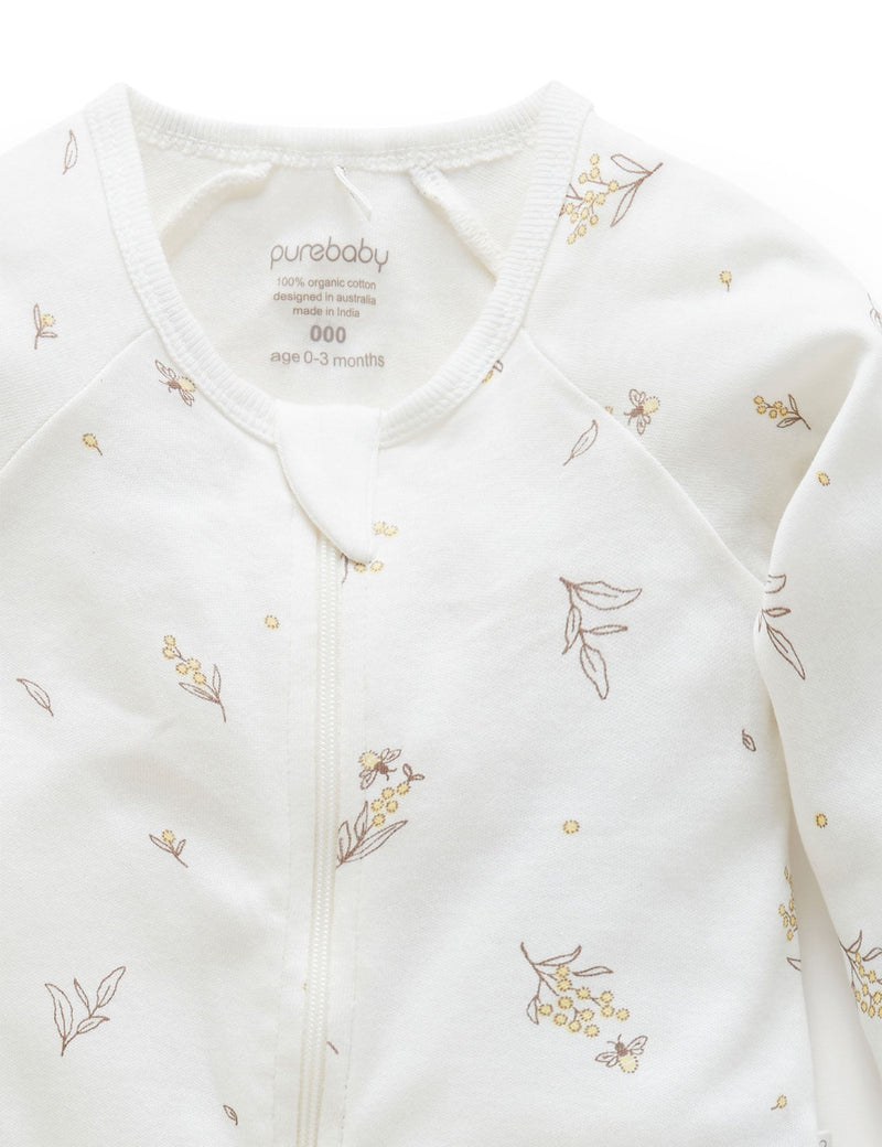 Zip Growsuit - Vanilla Wattle Bee