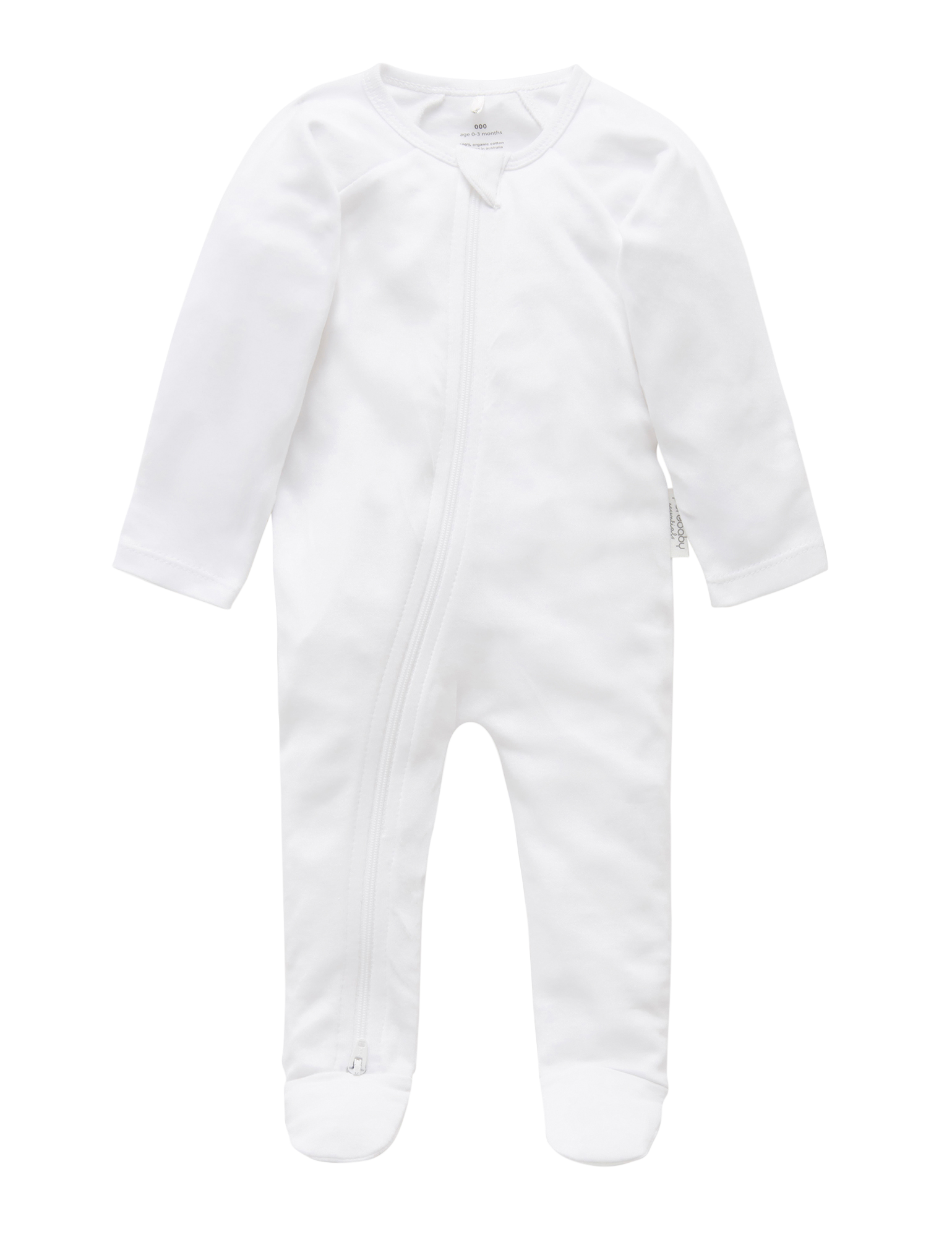 Zip Growsuit - White