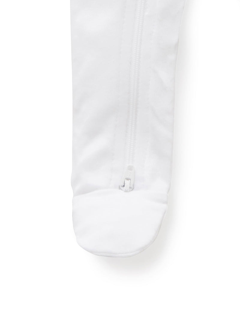 Zip Growsuit - White