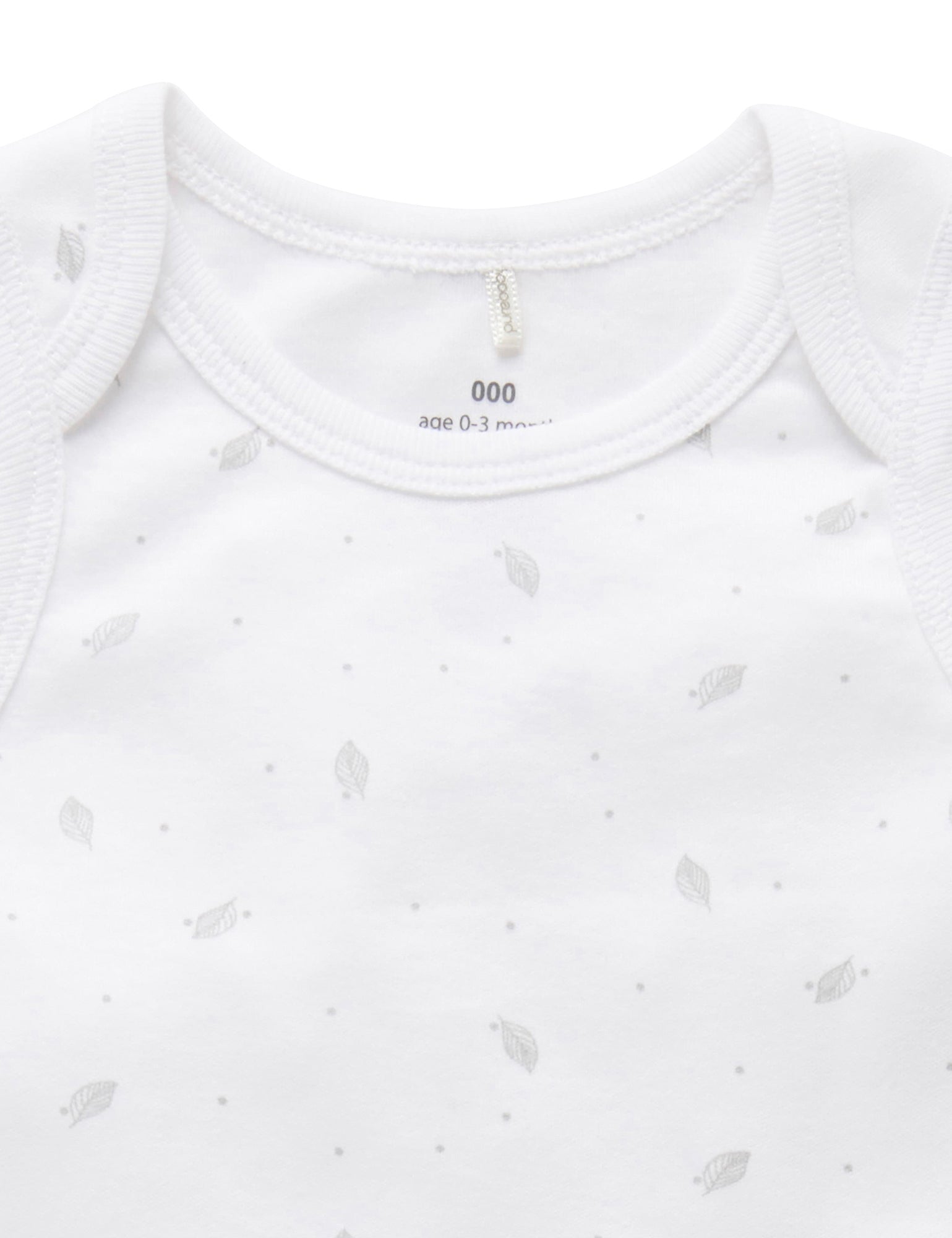 Singlet Bodysuit - Pale Grey Leaf w Spot