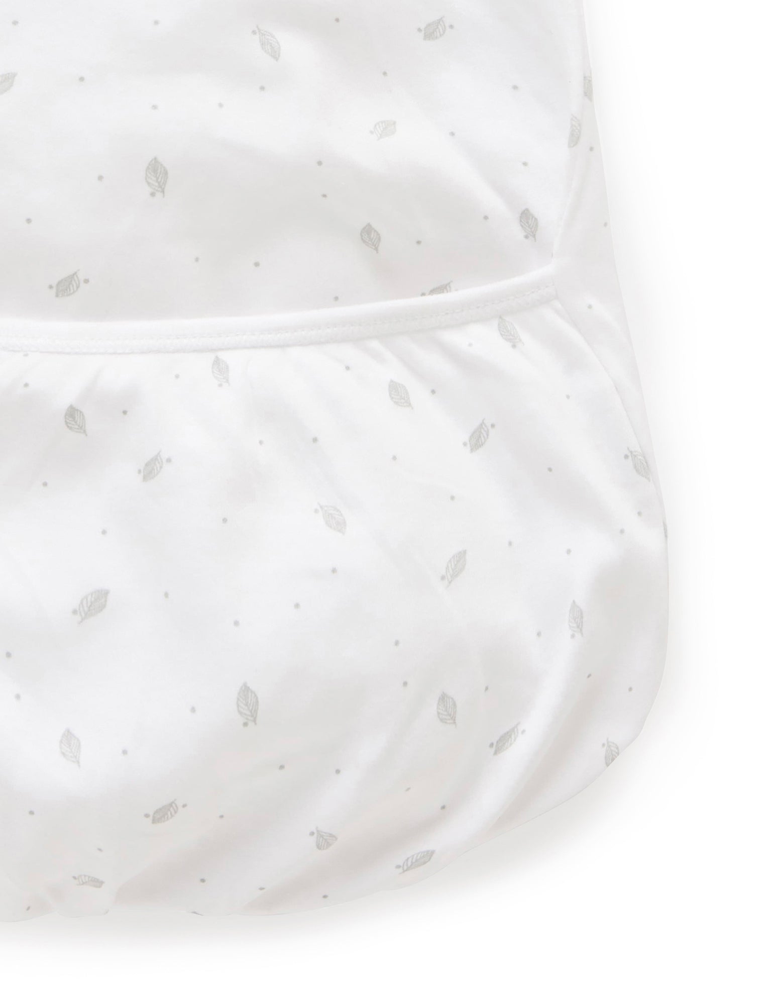 Sleepsuit  - Pale Grey Leaf w Spot