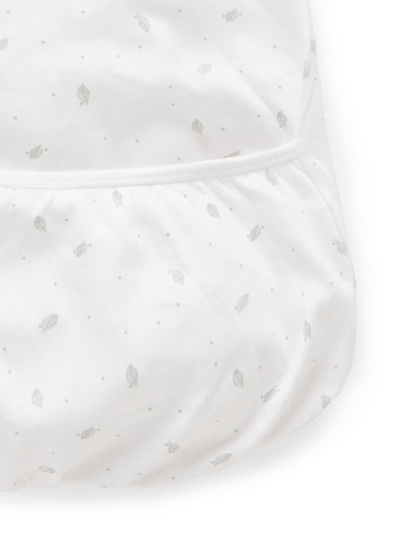 Sleepsuit  - Pale Grey Leaf w Spot