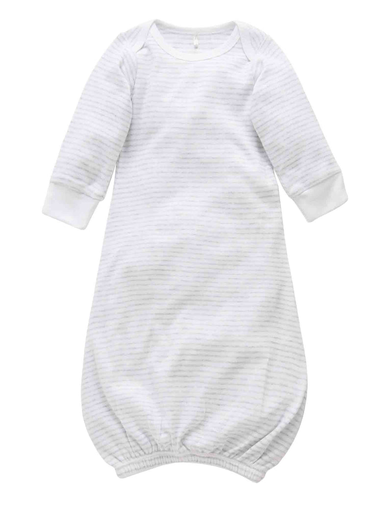 Sleepsuit  - Pale Grey Melange Stripe