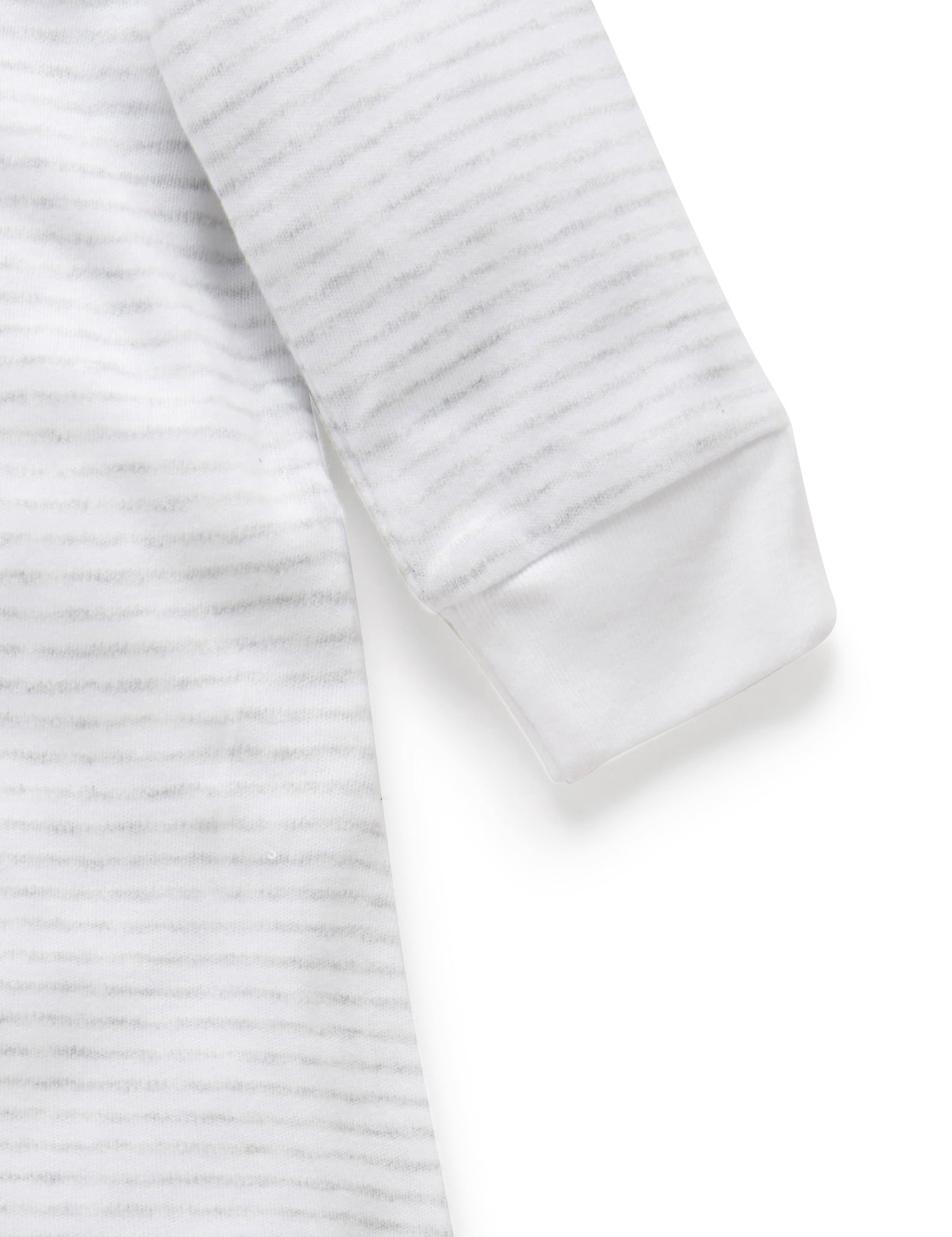 Sleepsuit  - Pale Grey Melange Stripe